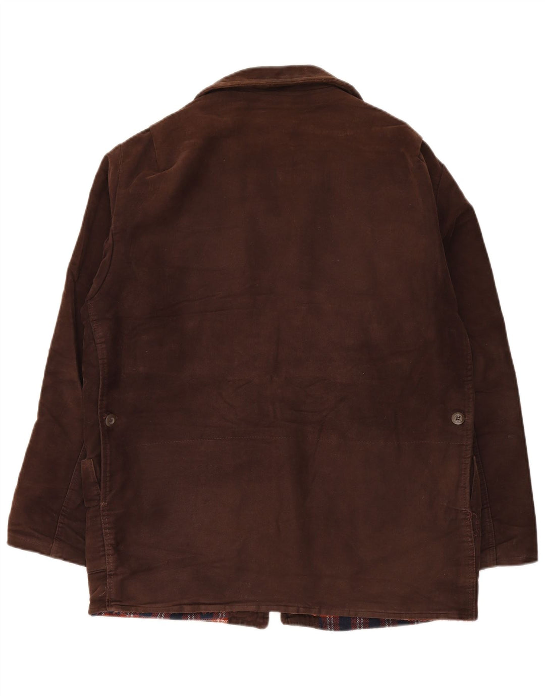 Vintage Herren-Windbreaker-Jacke IT 54 2XL Braune Colourblock-Baumwolle