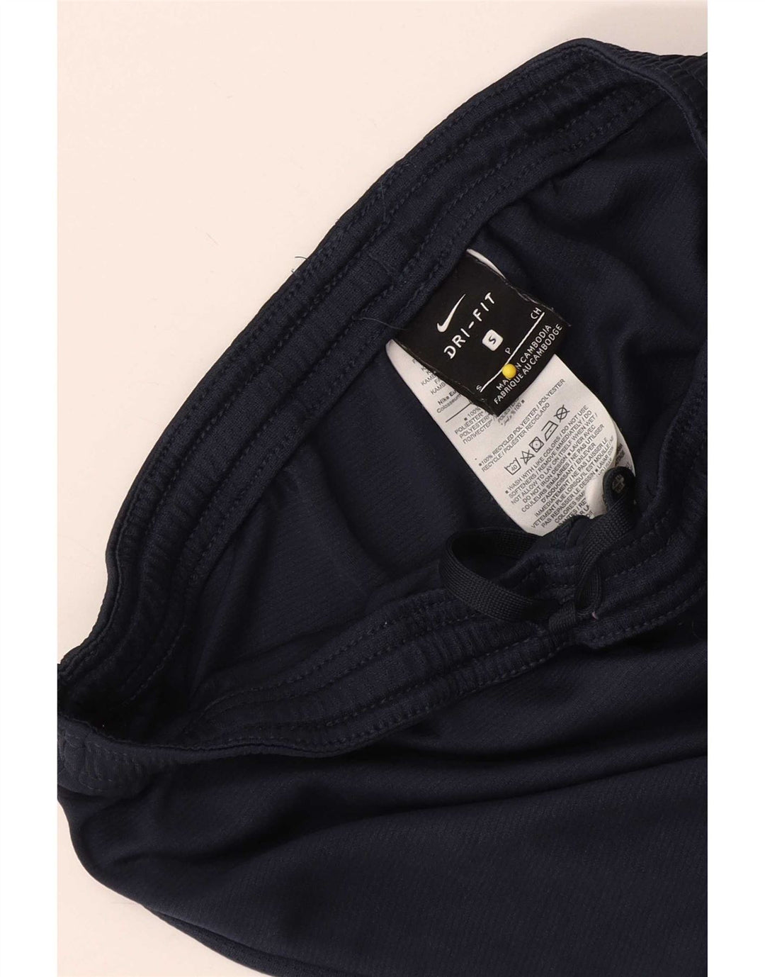 Nike Damen Dri Fit Sport Shorts UK 8 Small Marineblau Polyester