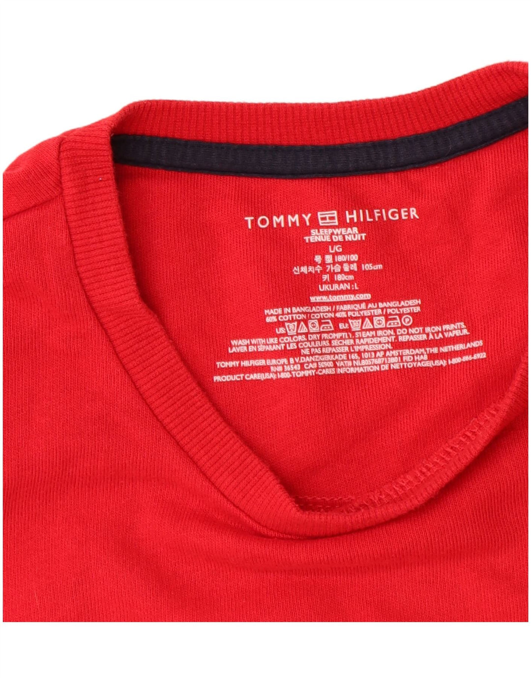 TOMMY HILFIGER Herren Grafik-Sweatshirt-Pullover, große rote Baumwolle