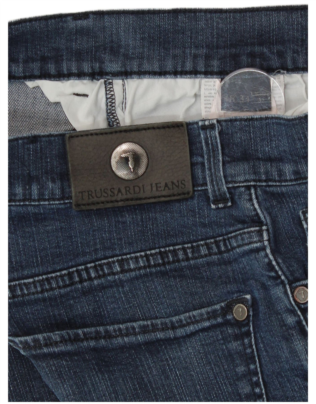 Trussardi Damen Slim Jeans W32 L30 Blaue Baumwolle