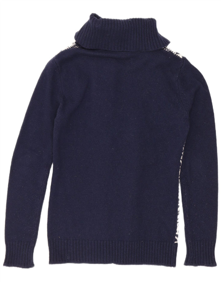 Carrera Damen-Cardigan-Pullover UK 12 Medium Navy Blue Geometrisch