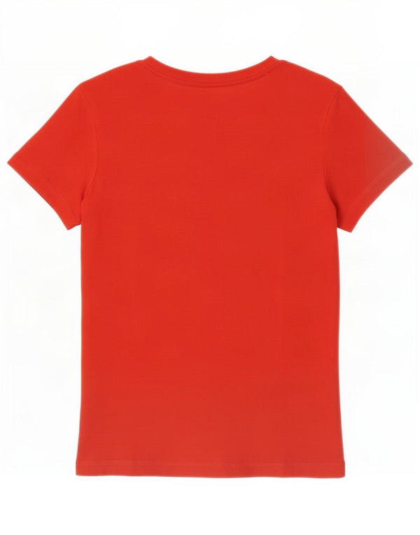 Adidas Damen Grafik T-Shirt Top UK 8 Small Rot Baumwolle