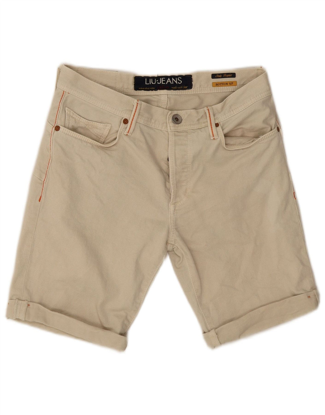Liu Jo Herren-Shorts, normal, lässig, W31, mittelbeige Baumwolle