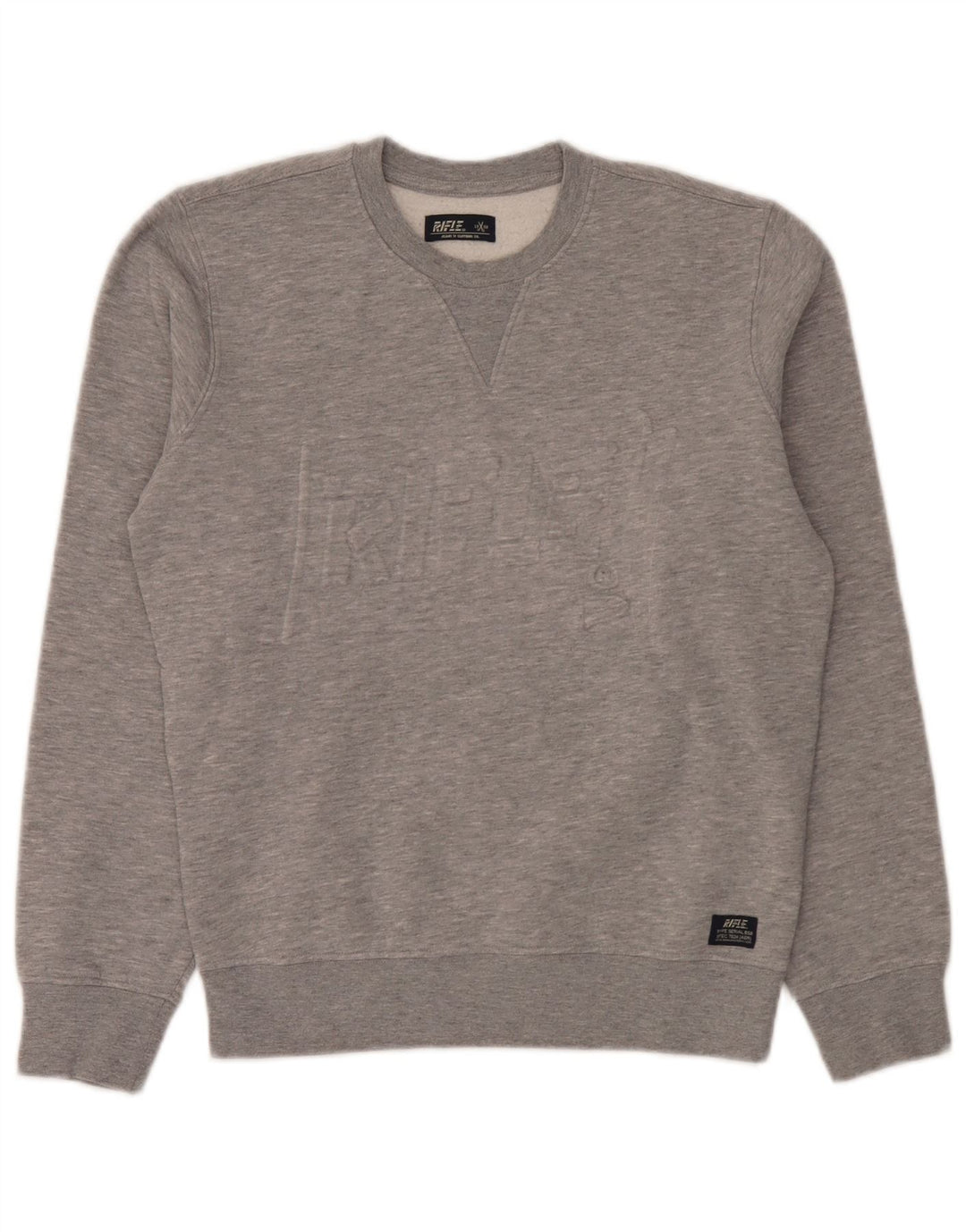Rifle Herren-Sweatshirt mit Grafik, klein, grau meliert, Baumwolle