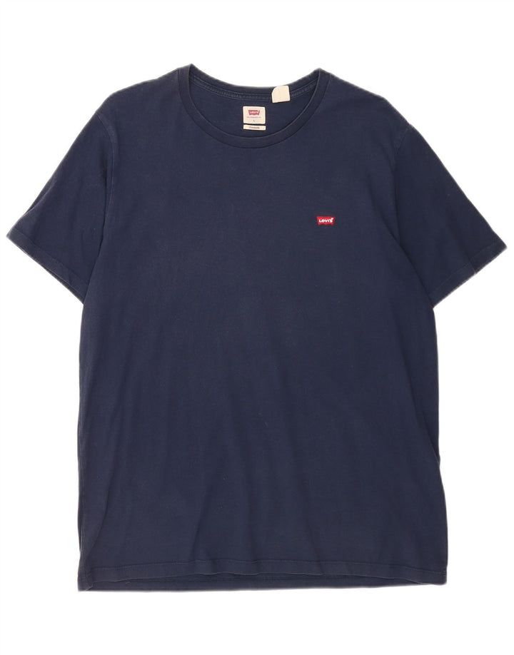 Levi's Herren Standard T-Shirt Top Large Marineblau Baumwolle