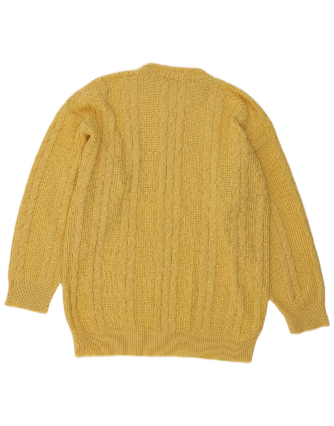 Dogan Herren-Pullover mit Rundhalsausschnitt, Mittelgelb