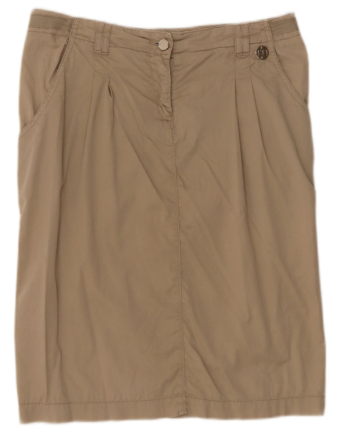Trussardi Damen Gerader Rock IT 44 Medium W33 Beige