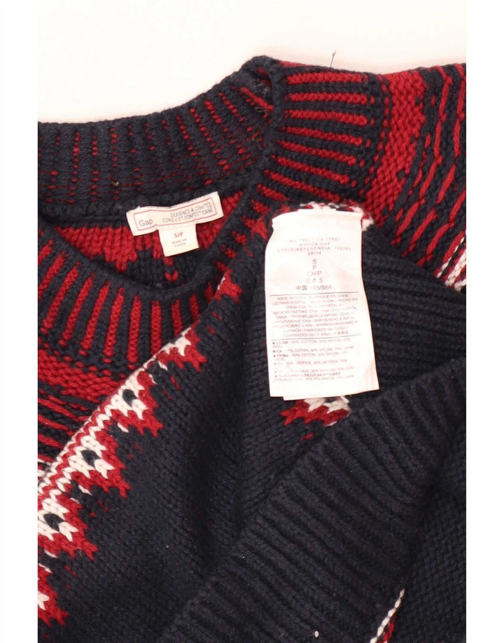 Gap Rollkragenpullover für Herren, Größe S, Marineblau, Fair-Isle-Baumwolle