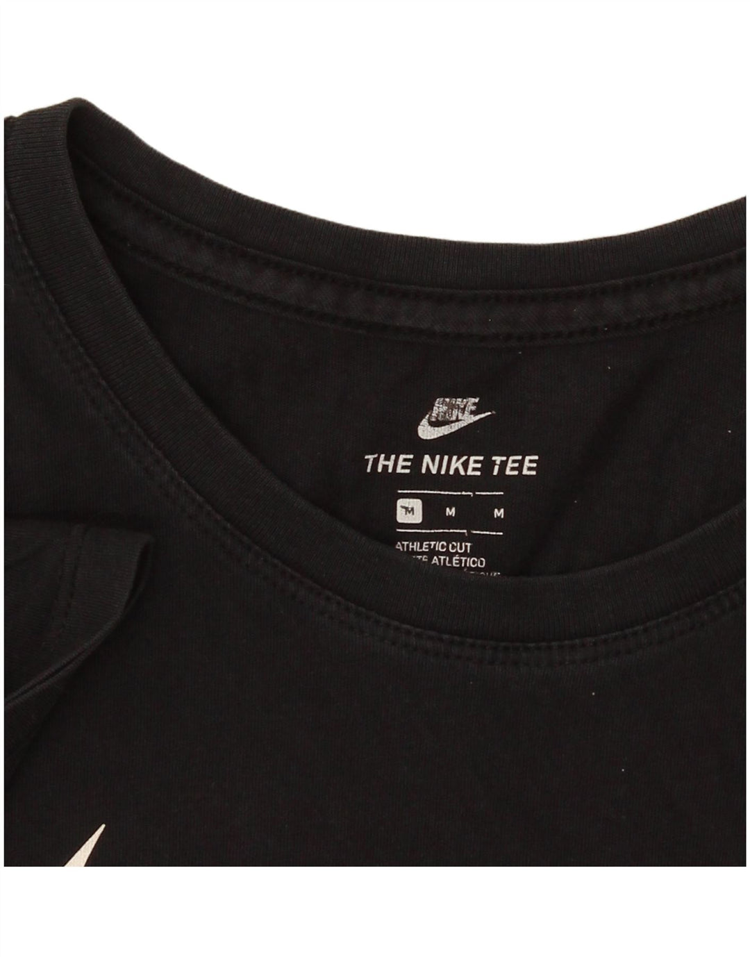 Nike Damen Athletic Cut Graphic T-Shirt Top UK 14 Medium Schwarz