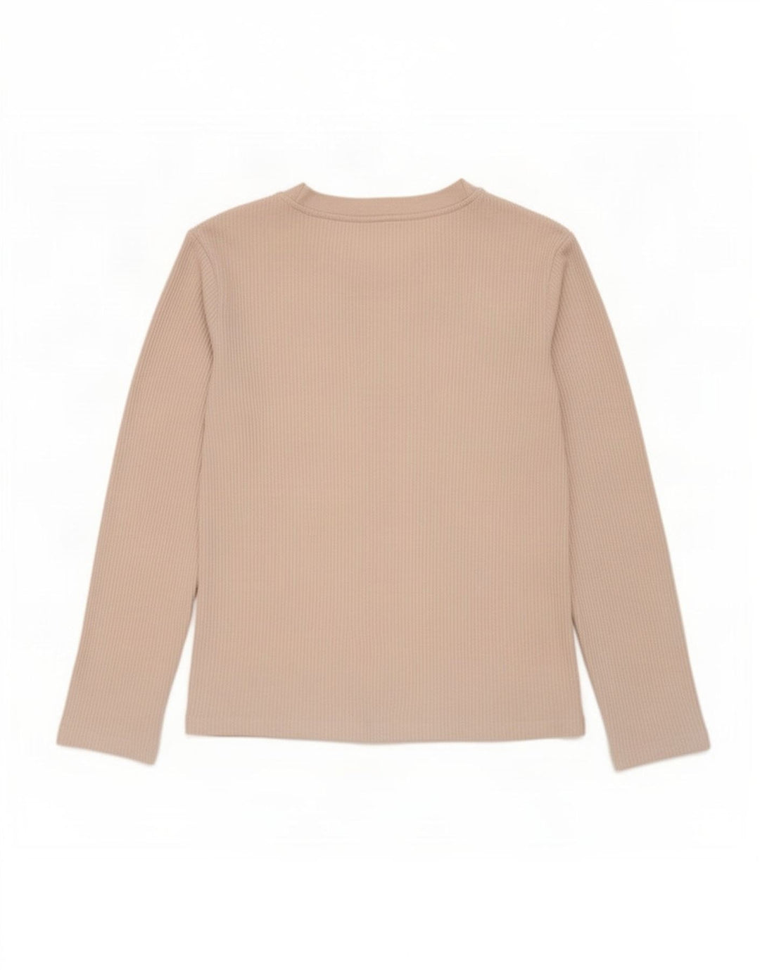 Zara Damen Top Langarm UK 14 Medium Beige Polyester