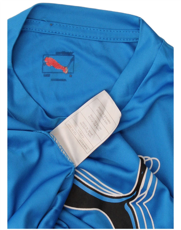 Puma Jungen Graphic Top Langarm 11-12 Jahre Blaues Colourblock-Polyester