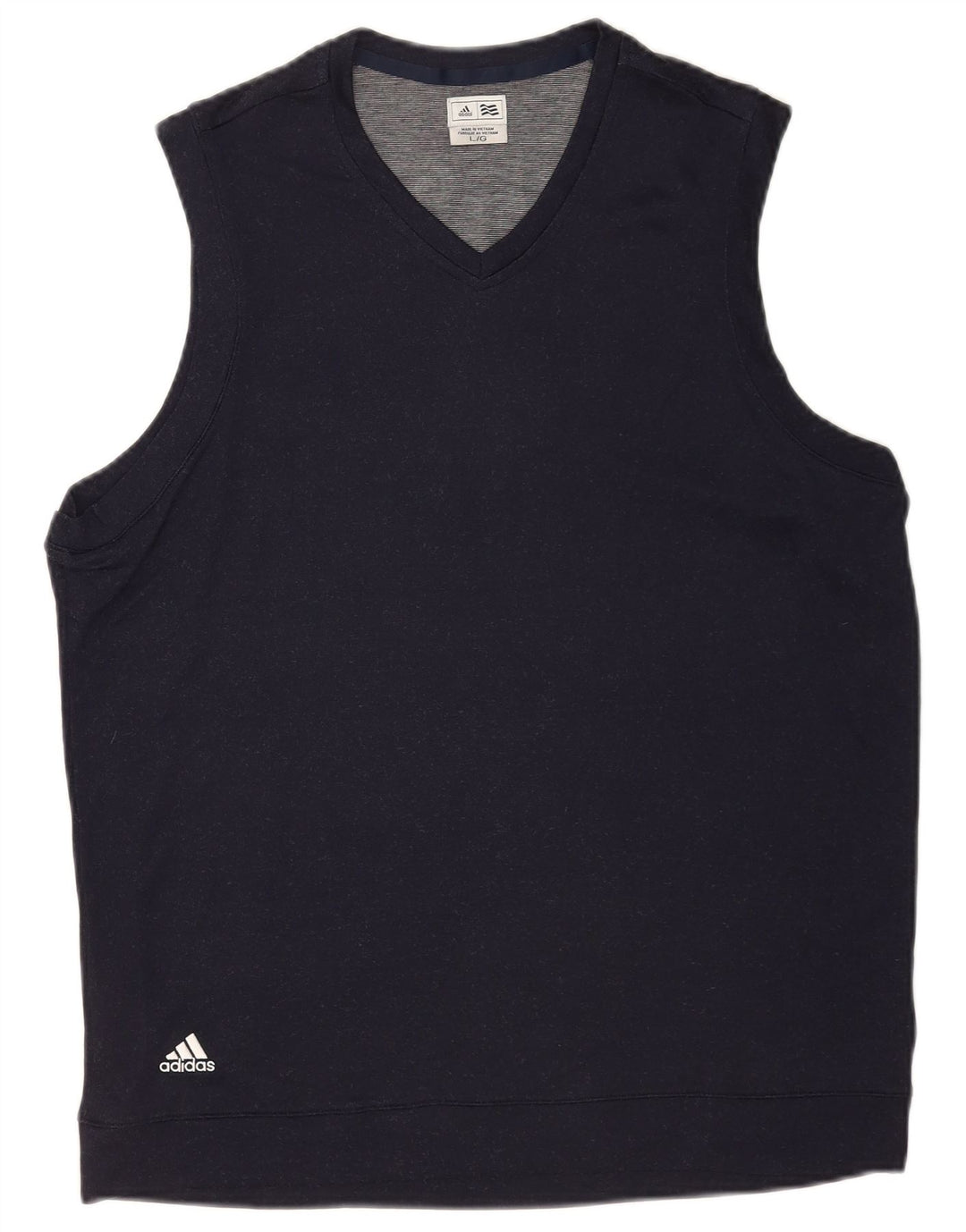 Adidas Herren Weste Tank Top Large Marineblau Nylon
