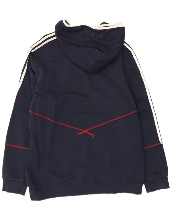 ADIDAS Mens Munster Rugby Hoodie Jumper Large Navy Blue Cotton