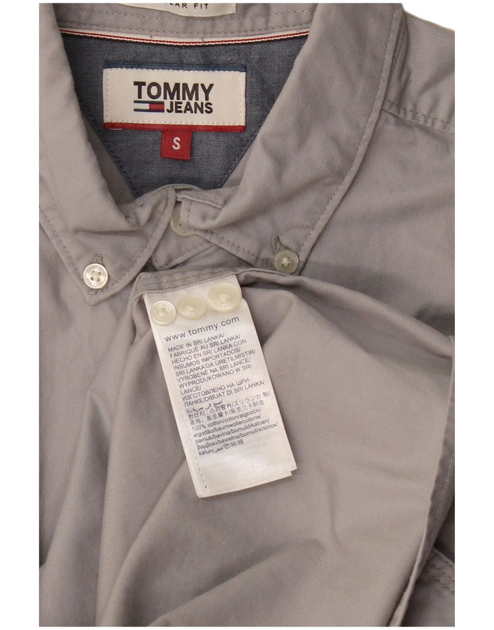 TOMMY HILFIGER Herren-Hemd mit normaler Passform, kleine graue Baumwolle
