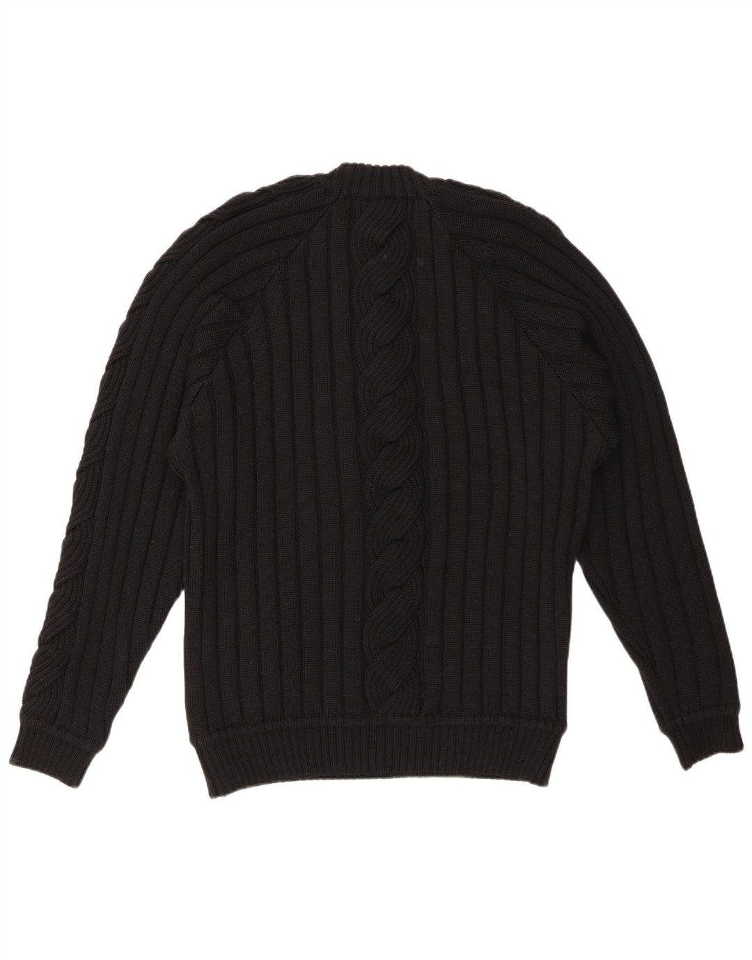 VINTAGE Damen Pullover mit Rundhalsausschnitt UK 20 2XL Schwarz