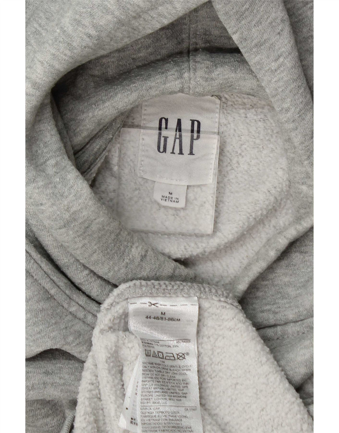 Gap Herren-Kapuzenpullover aus mittelgrau gesprenkelter Baumwolle