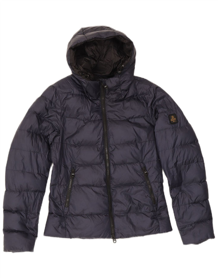 Refrigiwear Wattierte Damenjacke mit Kapuze IT 40 Small Marineblau