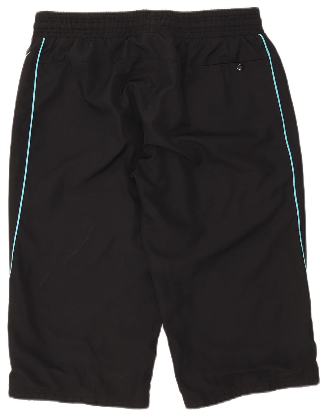 NIKE Damen Bermuda Sportshorts UK 12/14 Mittelschwarzes Polyester