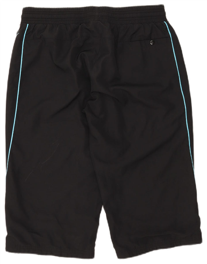 NIKE Damen Bermuda Sportshorts UK 12/14 Mittelschwarzes Polyester