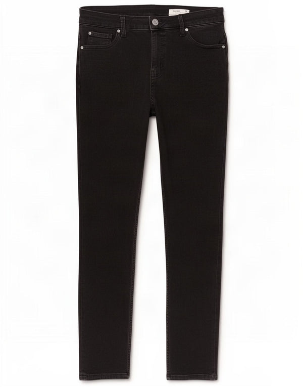 Marks & Spencer Damen The Lily Slim Jeans UK 14 Large W32 L31 Schwarze Baumwolle