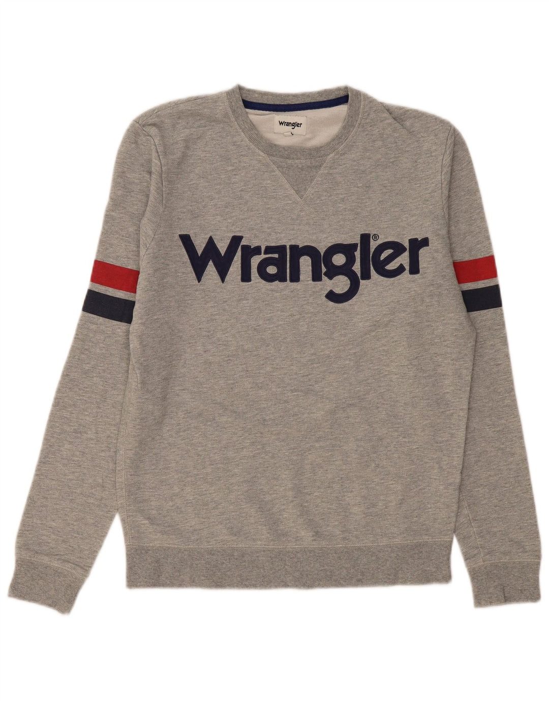 Wrangler Herren-Sweatshirt mit Grafik, Größe S, Grau, Colourblock-Baumwolle