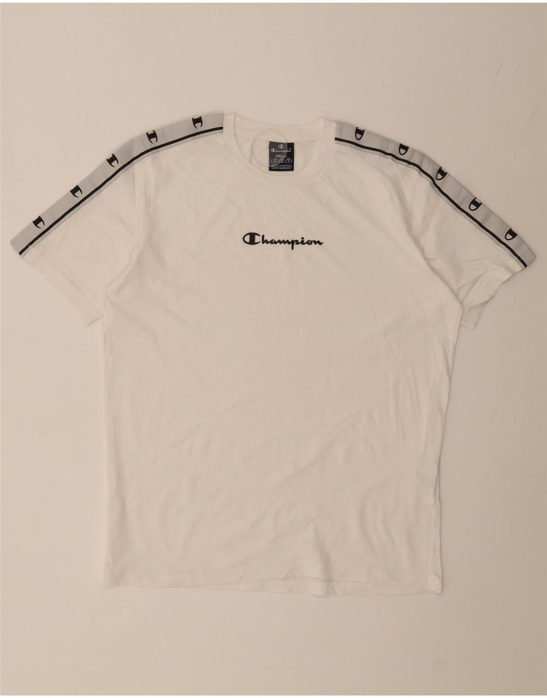 CHAMPION Mens Graphic T-Shirt Top Small White Cotton Vintage Champion and Second-Hand Champion from Messina Hembry 