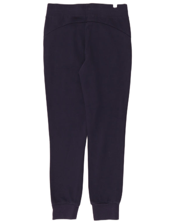 Puma Damen Trainingshose Jogger UK 10 Small Marineblau Baumwolle