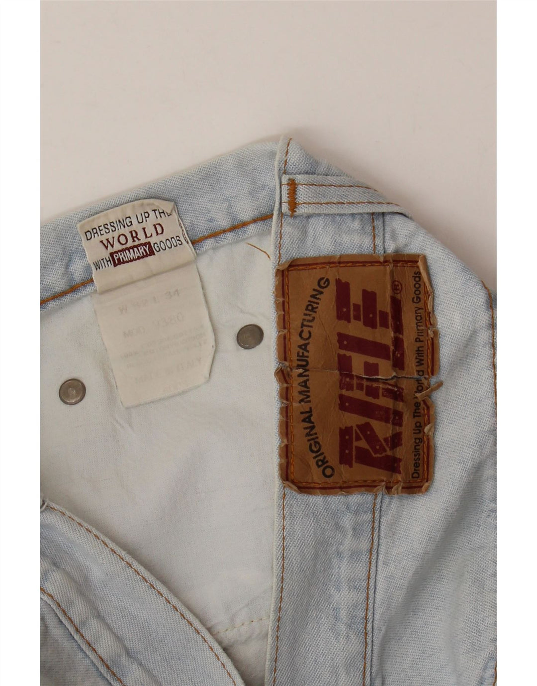 RIFLE Damen Straight Jeans W32 L27 Blaue Baumwolle