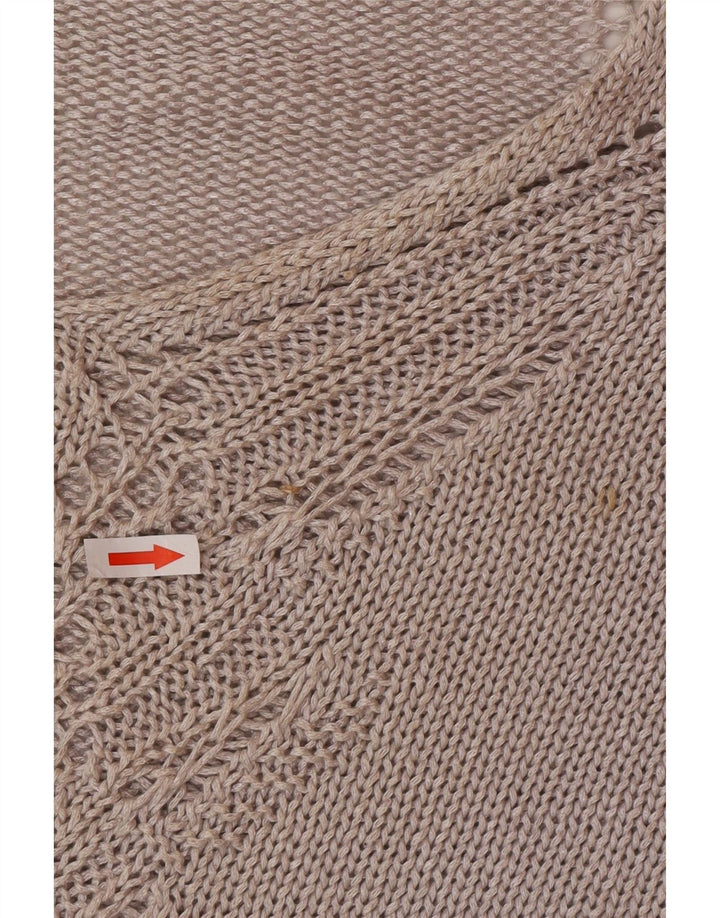 Zara Damen-Pullover mit V-Ausschnitt, Gr. 14, Mittelgrau