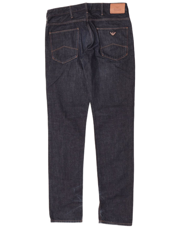 Armani Herren Slim Jeans W31 L33 Marineblaue Baumwolle