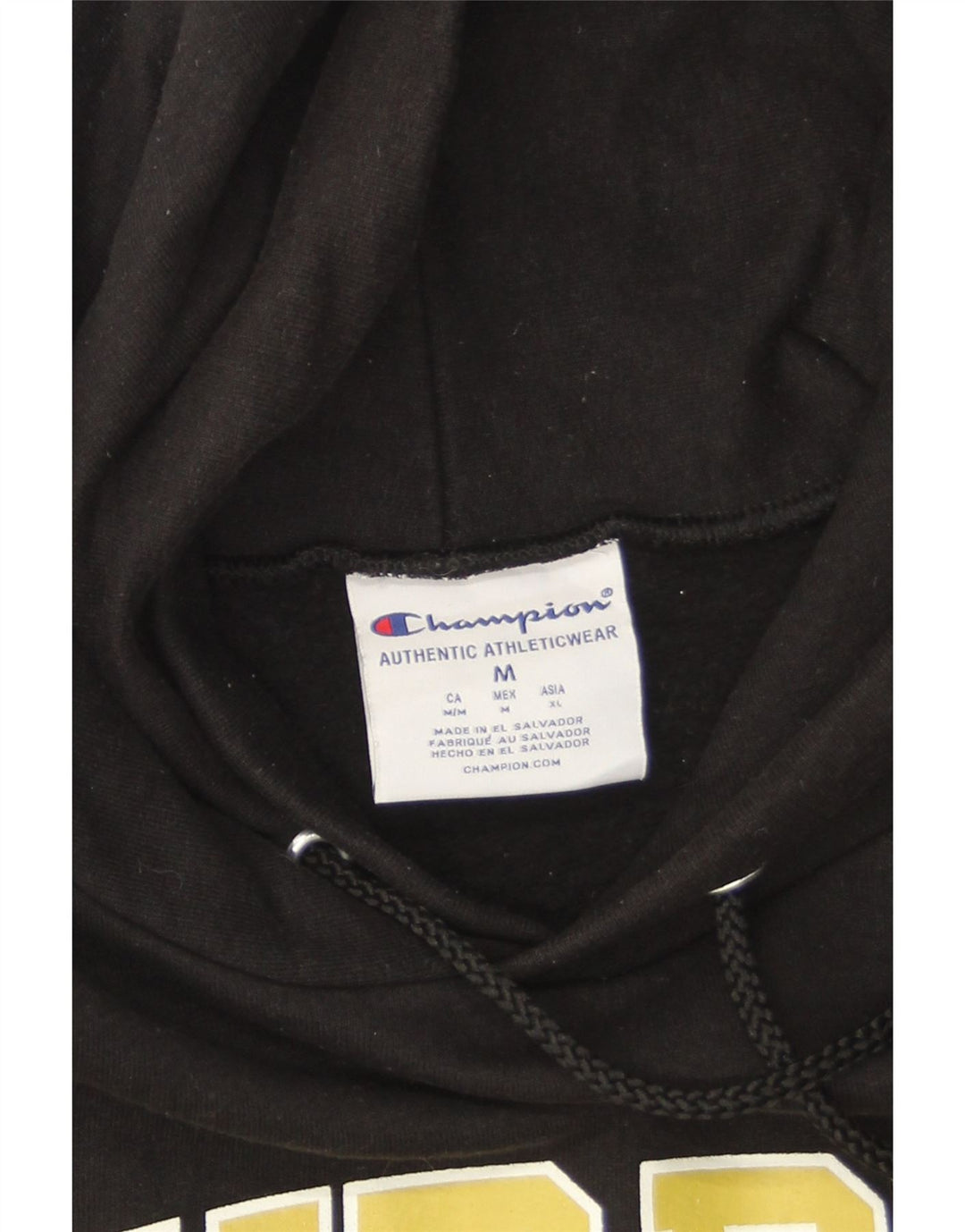 Champion Herren Purdue Graphic Hoodie Pullover Mittelschwarze Baumwolle