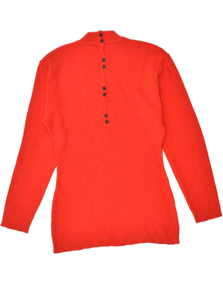 VINTAGE Womens Crew Neck Jumper Sweater UK 12 Medium Red Lambswool | Vintage Vintage | Thrift | Second-Hand Vintage | Used Clothing | Messina Hembry 