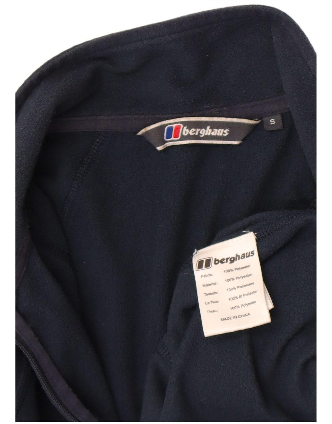 Berghaus Herren-Fleecepullover mit Reißverschluss am Hals, klein, marineblau, Polyester