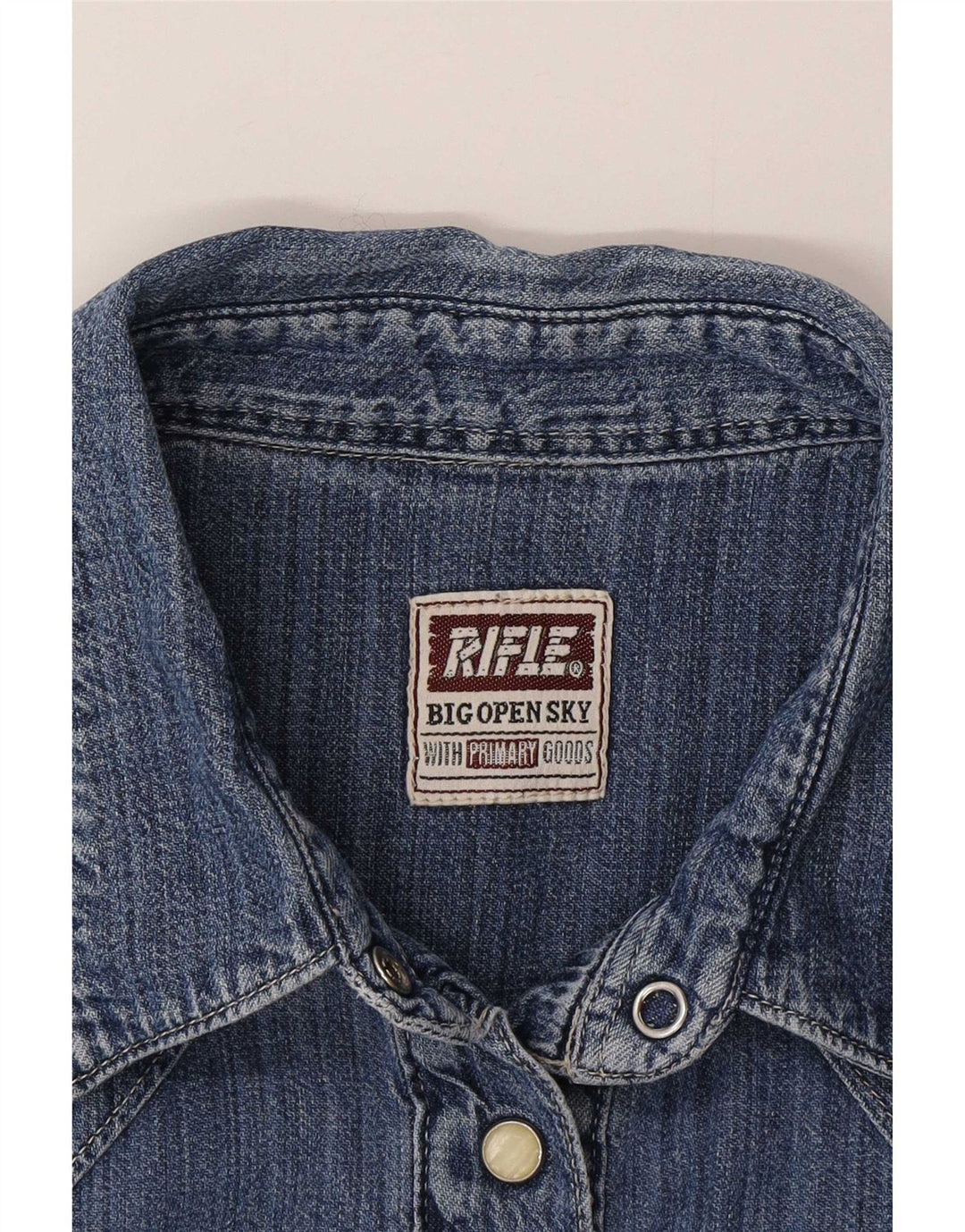 Rifle Damen Jeanshemd UK 16 Large Blau