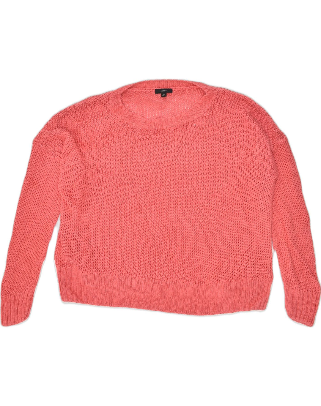 J. CREW Womens Oversized Crew Neck Jumper Sweater UK 18 XL Pink | Vintage J. Crew | Thrift | Second-Hand J. Crew | Used Clothing | Messina Hembry 