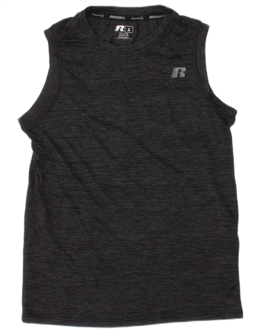 RUSSELL ATHLETIC Dri-Power-Trägershirt für Jungen, 7–8 Jahre, Mittelgrau meliert