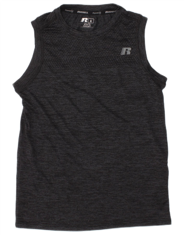 RUSSELL ATHLETIC Dri-Power-Trägershirt für Jungen, 7–8 Jahre, Mittelgrau meliert