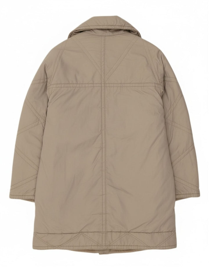 Vintage Damen Übergroßer Mantel EU 40 Medium Beige Polyester