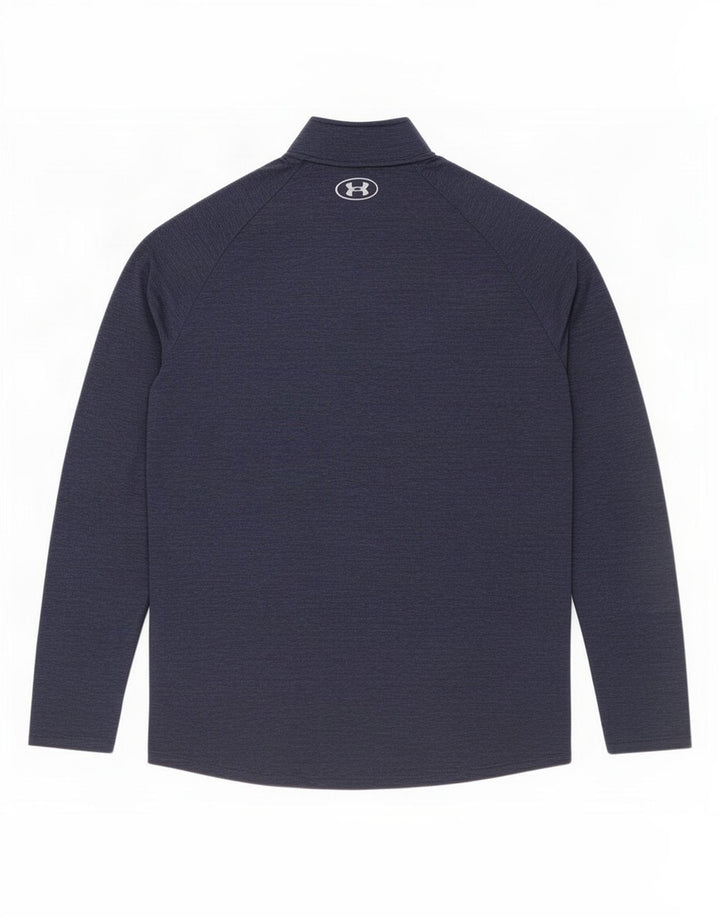 Under Armour Herren-Pullover-Trainingsoberteil mit Reißverschluss und Halsausschnitt, mittelgroß, Marineblau