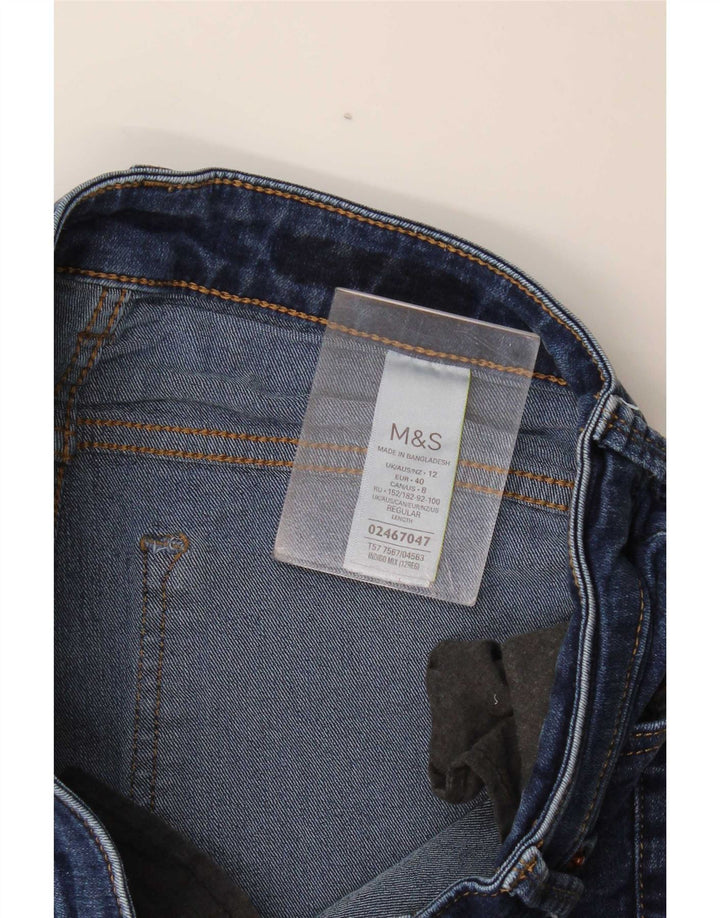 Marks & Spencer Damen Rose Bootcut Jeans UK 12 Medium W32 L29 Blaue Baumwolle