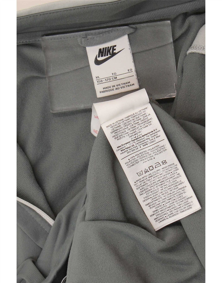 Nike Jungen-Trainingsanzug-Top-Jacke, 13–14 Jahre, XL, graues Polyester