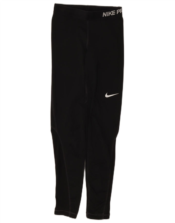 Nike Damen Graphic Leggings UK 4 XS Schwarz