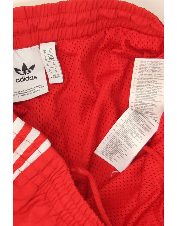 Adidas Herren-Trainingshose, Jogginghose, mittelrotes Nylon