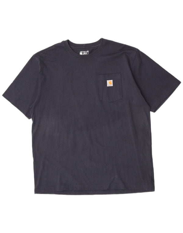 Carhartt Herren Loose Fit T-Shirt Top XL Marineblau Baumwolle