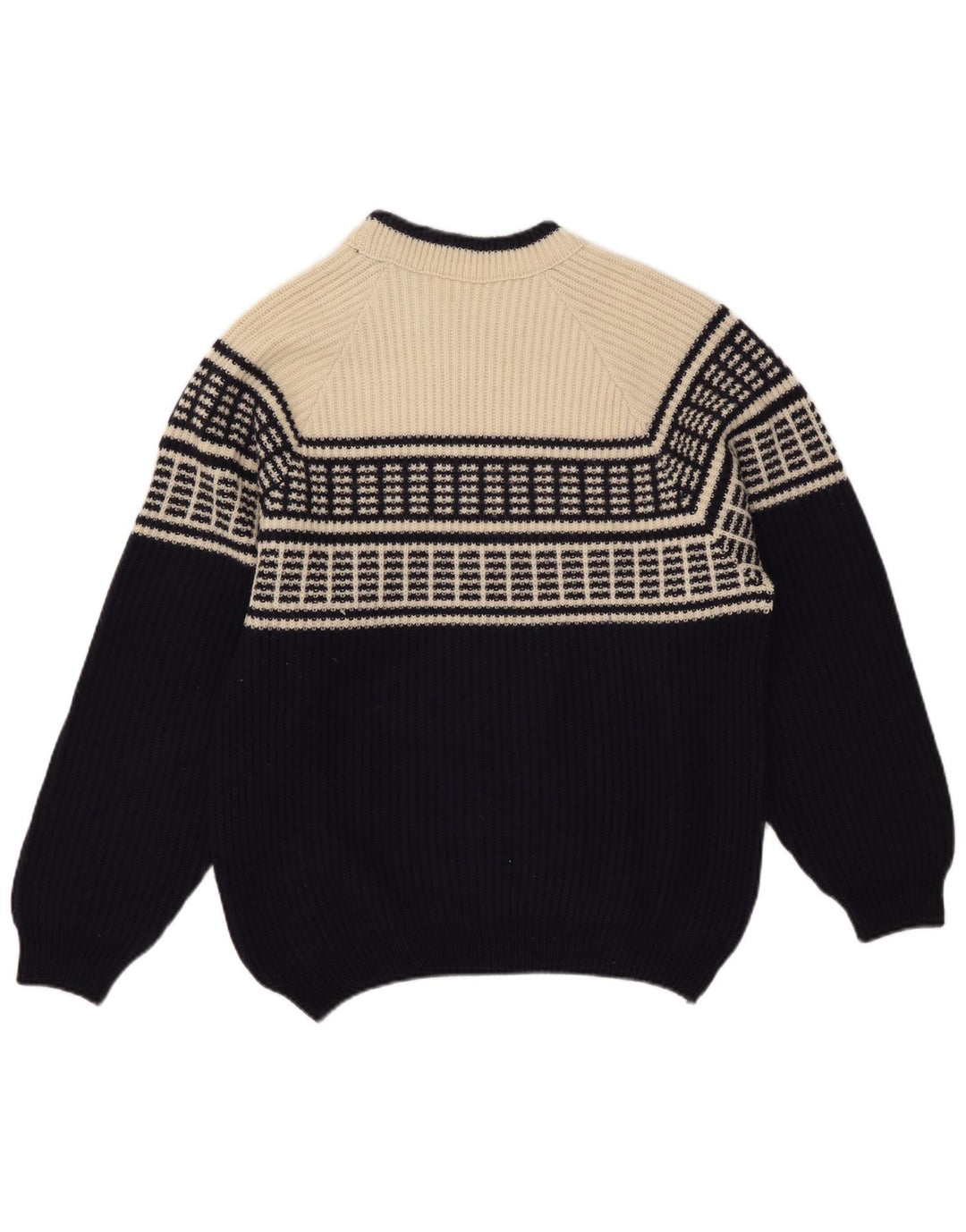 American System Herren-Pullover mit Rundhalsausschnitt, groß, Marineblau, Farbblock