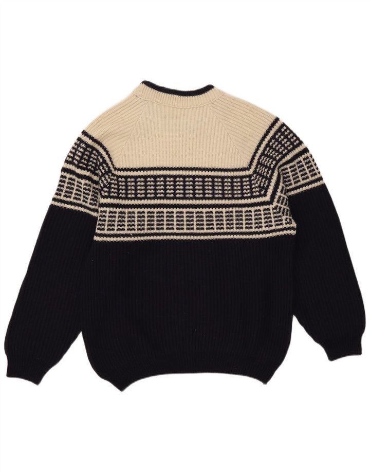 American System Herren-Pullover mit Rundhalsausschnitt, groß, Marineblau, Farbblock