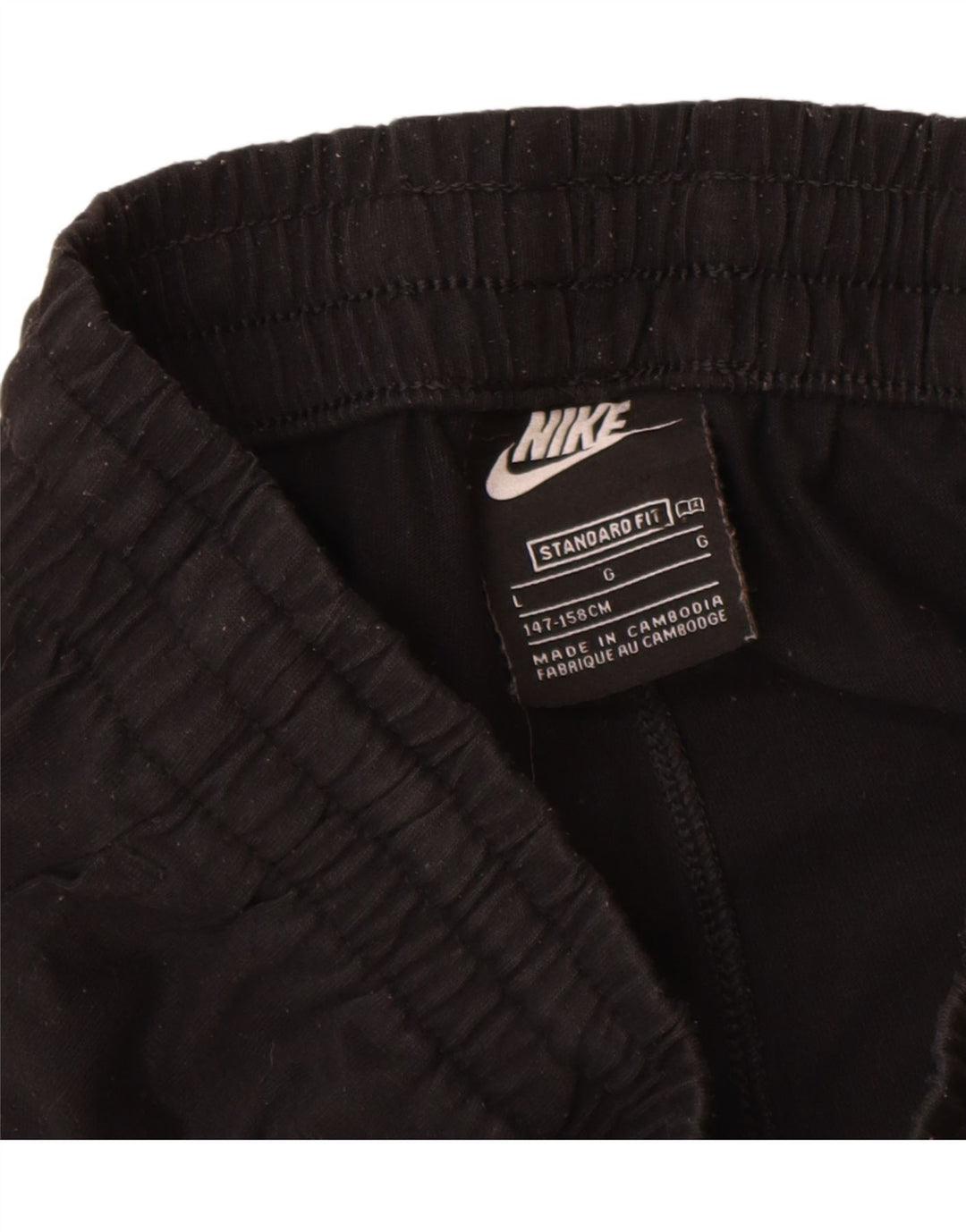 Nike Jungen-Sportshorts mit Standard-Passform, 12–13 Jahre, groß, schwarzes Polyester