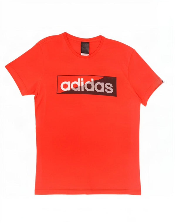 Adidas Herren Grafik T-Shirt Top Small Rot Baumwolle