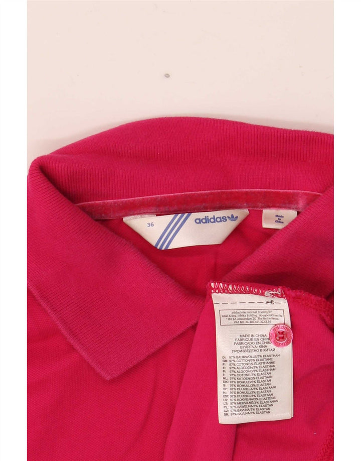 Adidas Damen Poloshirt EU 36 Small Rosa Baumwolle