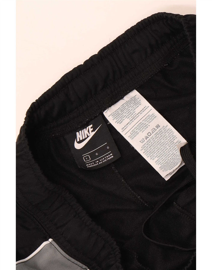 Nike Herren-Trainingshose, Jogginghose, groß, schwarzes Farbblock-Polyester